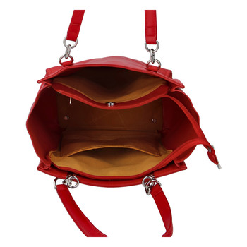 Dámska módna kabelka cez plece červená - David Jones Vendula