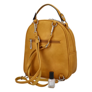 Dámsky módny batôžtek kabelka tmavožltý - FLORA&CO Jante