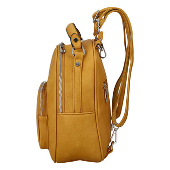 Dámsky módny batôžtek kabelka tmavožltý - FLORA&CO Jante