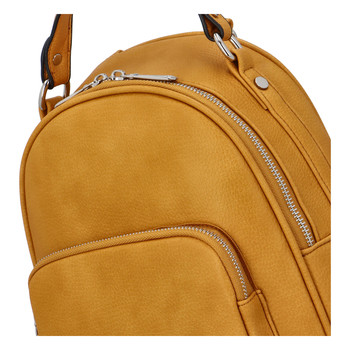 Dámsky módny batôžtek kabelka tmavožltý - FLORA&CO Jante