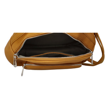 Dámsky módny batôžtek kabelka tmavožltý - FLORA&CO Jante