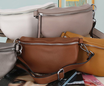 Dámska crossbody ľadvinka svetlo béžová - Paolo Bags Stanley