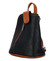 Malý dámsky batôžtek kabelka čierno hnedý - Paolo Bags Conradine