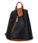 Malý dámsky batôžtek kabelka čierno hnedý - Paolo Bags Conradine