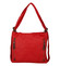 Veľká dámska kabelka cez plece červená - Paolo Bags Aruti
