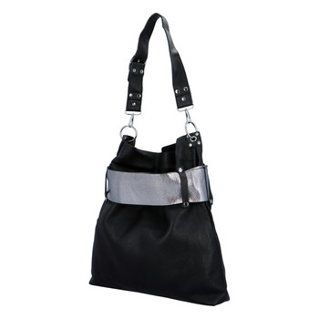 Luxusná dámska kabelka čierno strieborná - Paolo Bags Manue