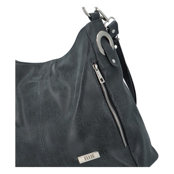 Dámska kabelka cez rameno tmavo šedá so vzorom - Ellis DjanGoa 