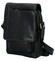 Originálna pánska kožená taška cez rameno čierna - SendiDesign Lenard