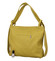 Dámska kožená kabelka cez plece zeleno žltá - ItalY Armáni