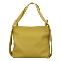 Dámska kožená kabelka cez rameno zeleno žltá - ItalY Armáni