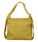 Dámska kožená kabelka cez plece zeleno žltá - ItalY Armáni