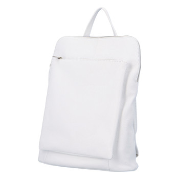 Dámsky kožený batôžtek kabelka biely - ItalY Houtel