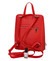 Dámsky kožený batôžtek kabelka červený - ItalY Septends