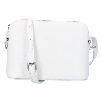 Dámska kožená crossbody kabelka biela - ItalY M7772
