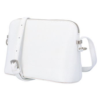 Dámska kožená crossbody kabelka biela - ItalY M7772