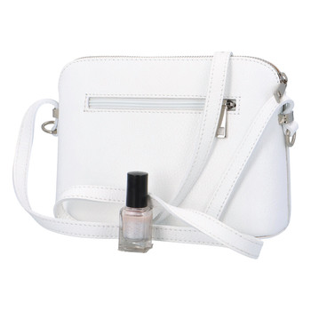 Dámska kožená crossbody kabelka biela - ItalY M7772