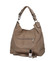 Dámska kožená kabelka tmavá taupe - ItalY Inpelle
