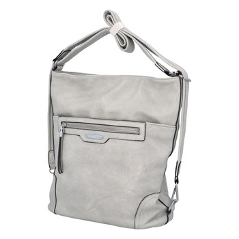 Dámska kabelka batoh svetlo šedá - Romina Zilla