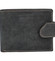 Brúsená pánska čierna kožená peňaženka - Tomas 76VT