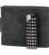 Brúsená pánska čierna kožená peňaženka - Tomas 76VT