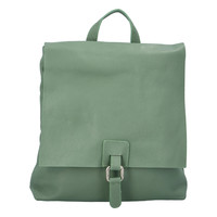 Dámsky kožený batôžtek kabelka mentolovo zelený - ItalY Francesco
