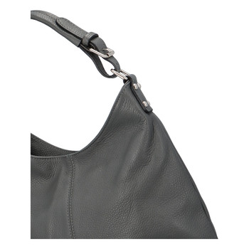 Dámska kožená kabelka sivá - ItalY Inpelle