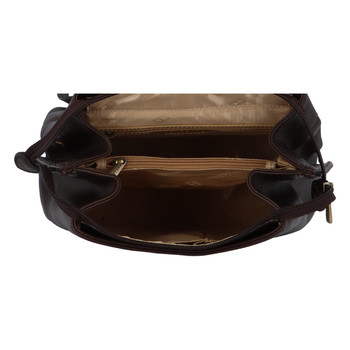 Kožený dámsky moderný batoh čokoládovo hnedý - Hexagona Zosimos