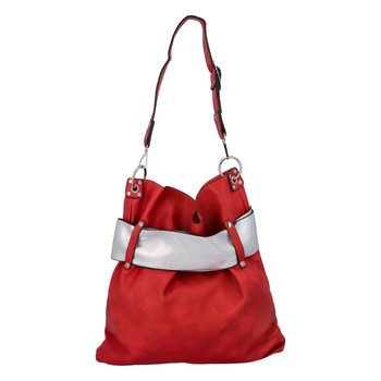 Luxusná dámska kabelka červeno strieborná - Paolo Bags Manue