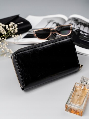 Dámska kožená peňaženka čierna - Rovicky Loraine