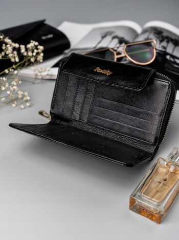 Dámska kožená peňaženka čierna - Rovicky Loraine