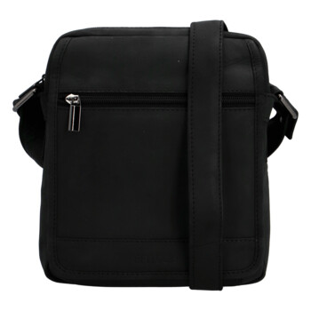 Pánska kožená crossbody taška čierna - Bellugio Dagomal