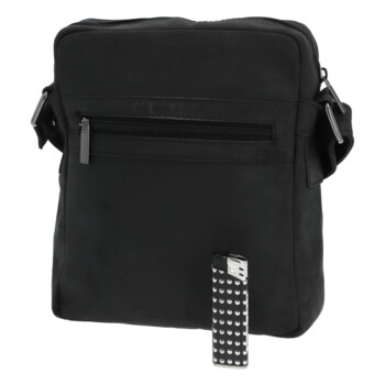Pánska kožená crossbody taška čierna - Bellugio Dagomal