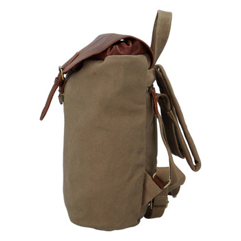 Pánsky polokožený batoh khaki - Greenwood Suppy