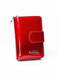 Módna kožená červená peňaženka so vzorom - Lorenti 115RS