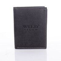 Pánska kožená peňaženka čierna - Wild Piotr