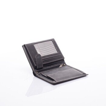 Pánska kožená peňaženka čierna - Wild Piotr