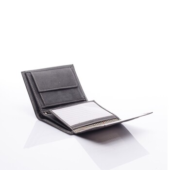 Pánska kožená peňaženka čierna - Wild Piotr