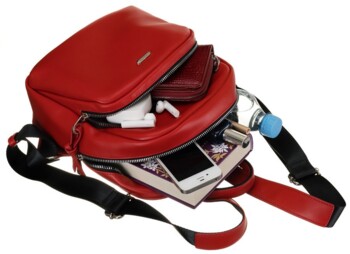 Dámsky mestský batôžtek červený - David Jones Rein