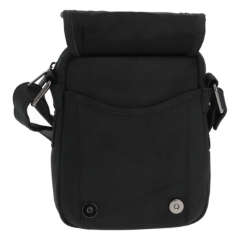 Pánska kožená crossbody taška čierna - Bellugio Narell