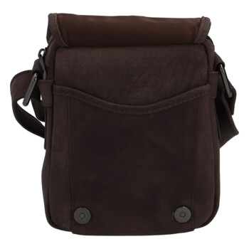 Pánska kožená crossbody taška tmavo hnedá - Bellugio Narell