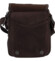 Pánska kožená crossbody taška tmavo hnedá - Bellugio Narell