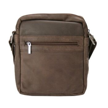 Pánska kožená crossbody taška hnedá - Bellugio Dagomal