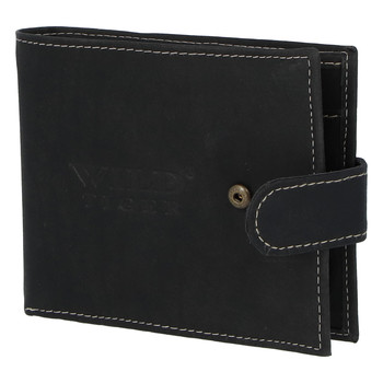 Kožená pánska čierna peňaženka - WILD Tere 2