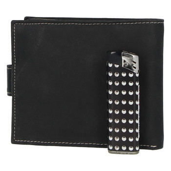 Kožená pánska čierna peňaženka - WILD Tere 2