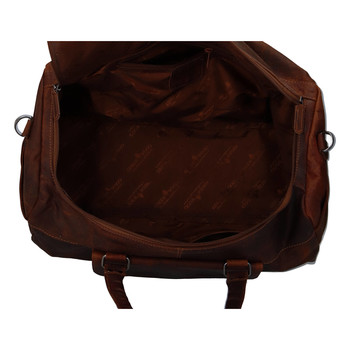 Kožená cestovná taška hnedá - Greenwood Moper