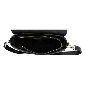 Dámska luxusná kožená kabelka čierna - ItalY Mephia
