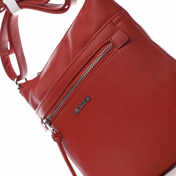 Dámska crossbody kabelka tmavo červená - David Jones Eayni