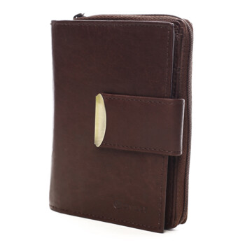 Dámska kožená peňaženka hnedá - Diviley Oryna