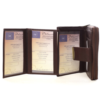 Dámska kožená peňaženka hnedá - Diviley Oryna