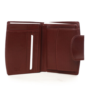 Pánska kožená peňaženka vínová - Delami Biser